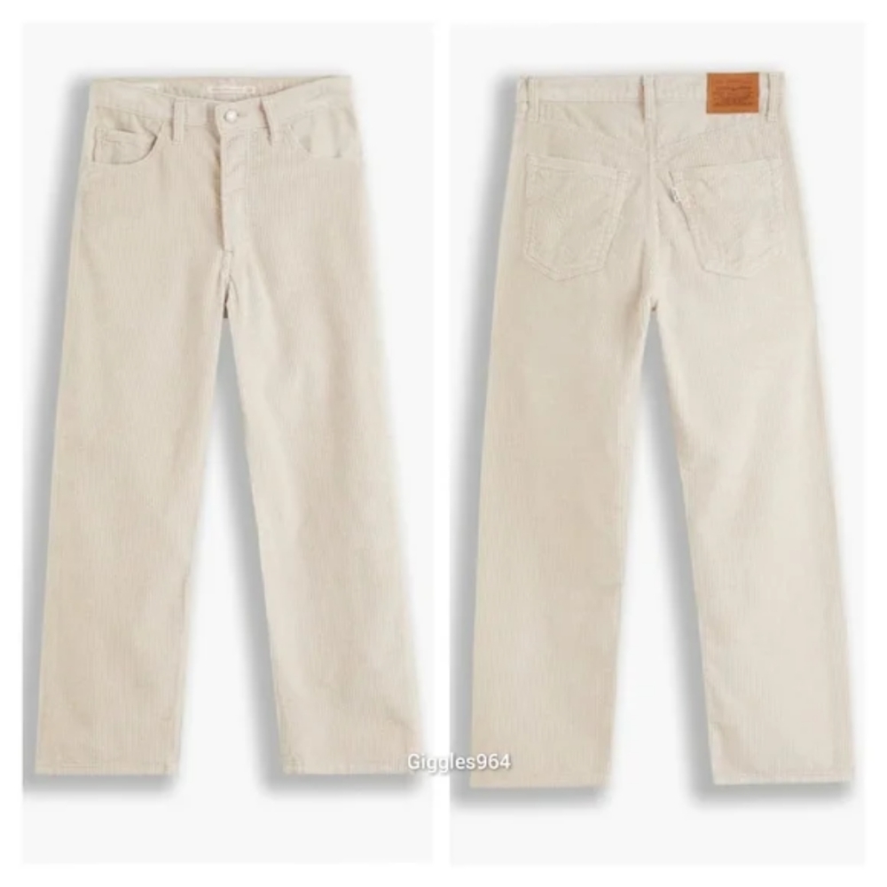Levi's Ribcage Corduroy Pants Cement Pebble - Picture 11 of 13